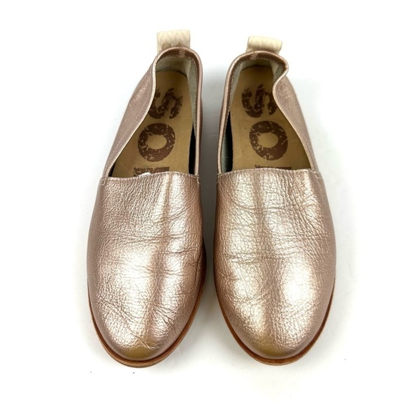 Sorel Ella Shoes 6.5 Rose Gold Metallic Slip On Loafer Comfort Womens - Picture 4 of 9